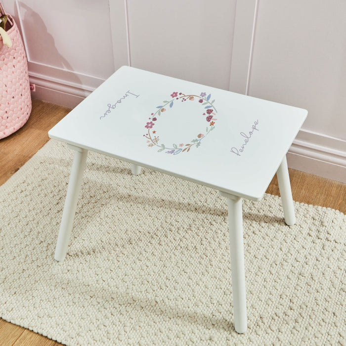 Personalised Woodland Wreath Table