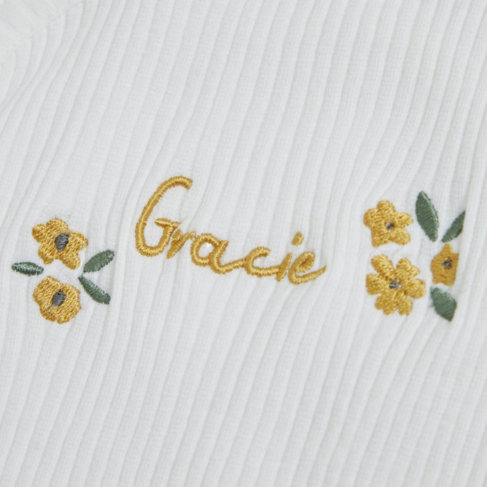 Personalised Yellow Floral Home From The Hospital Baby Gift Set