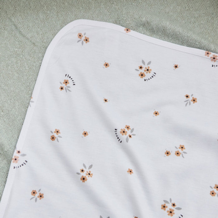 Personalised Yellow Floral Print Jersey Blanket