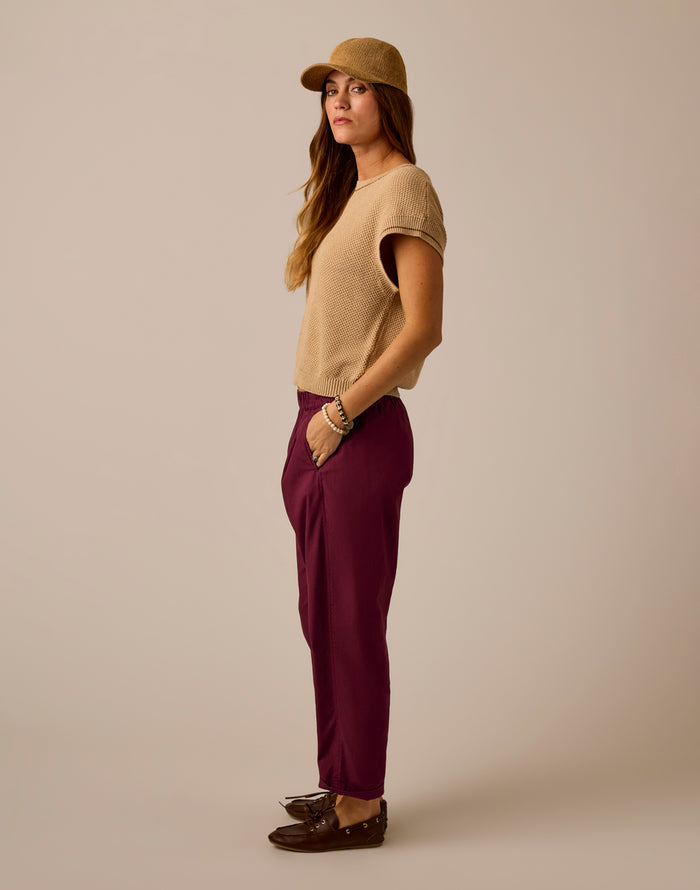 Phoebe Sweater Top: Biscuit