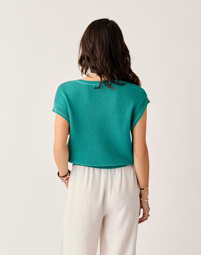 Phoebe Sweater Top: Jade - FINAL SALE