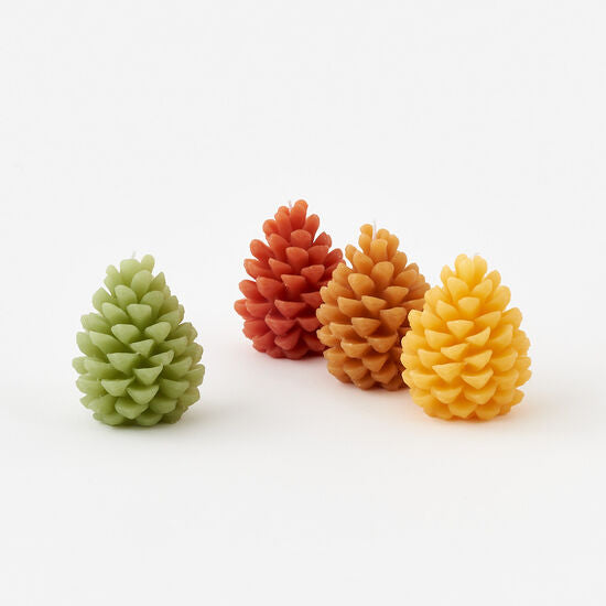Pinecone Candle - Set of 4 Assorted