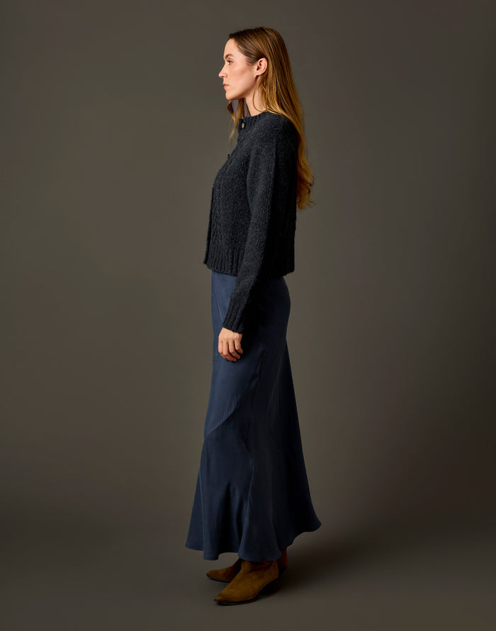 Poppy Cropped Cardigan: Wall Street