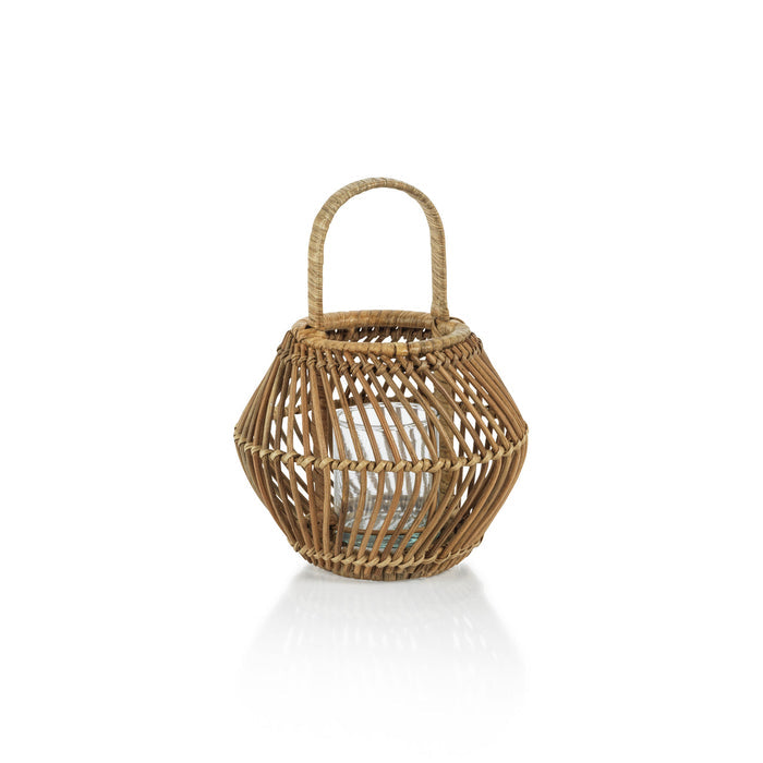 Portofino Rattan Woven Lantern - Lantern by Carlyle Avenue