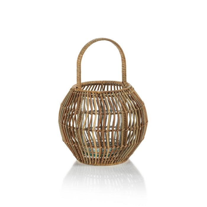 Portofino Rattan Woven Lantern - Lantern by Carlyle Avenue