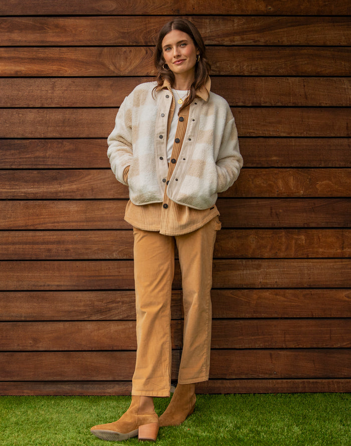 Posie Boucle Jacket: Birch Plaid - FINAL SALE