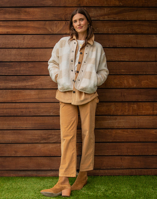 Posie Boucle Jacket: Birch Plaid - FINAL SALE