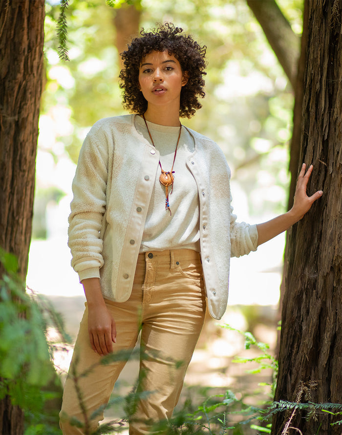 Posie Boucle Jacket: Birch Plaid - FINAL SALE
