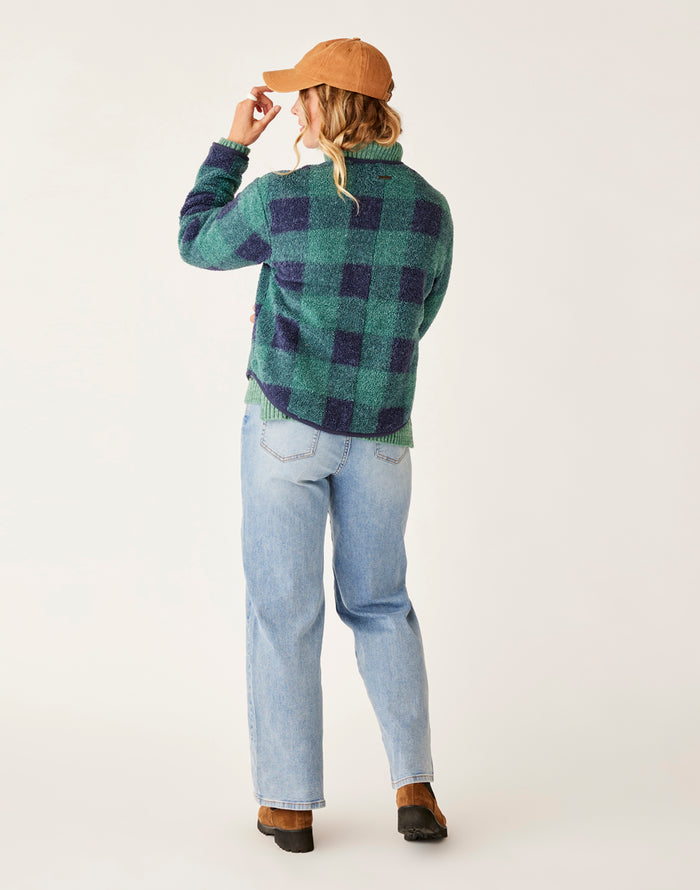 Posie Boucle Jacket: Forest Plaid - FINAL SALE