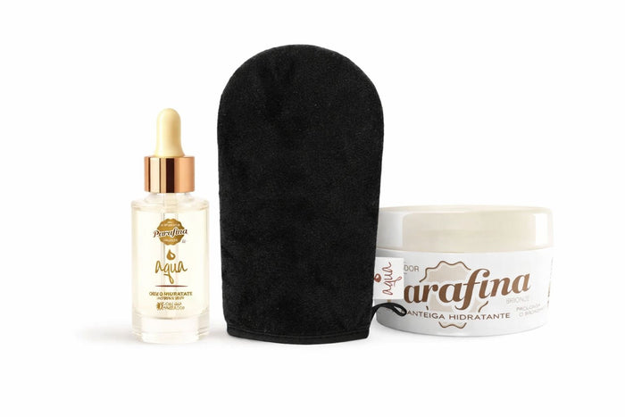PRÉ VENDA!! Kit Bronze em Casa - Booster Autobronzeador + Prolongador de Bronzeado  +Luva aplicadora