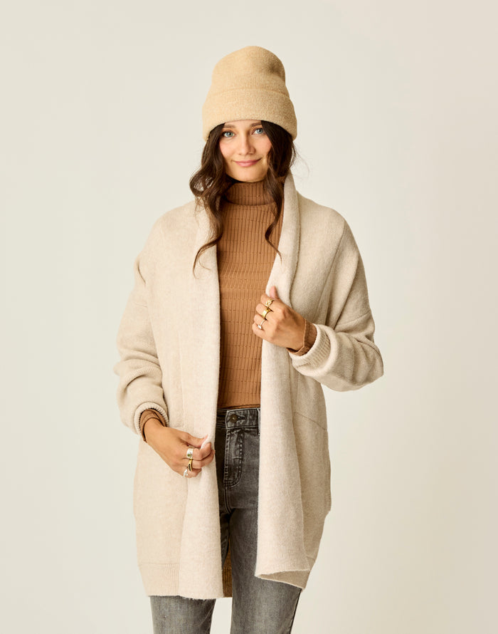 Priya Topper: Oatmeal Heather