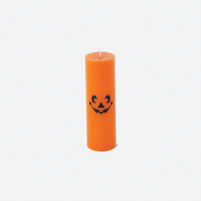 Pumpkin Face Pillar Candle