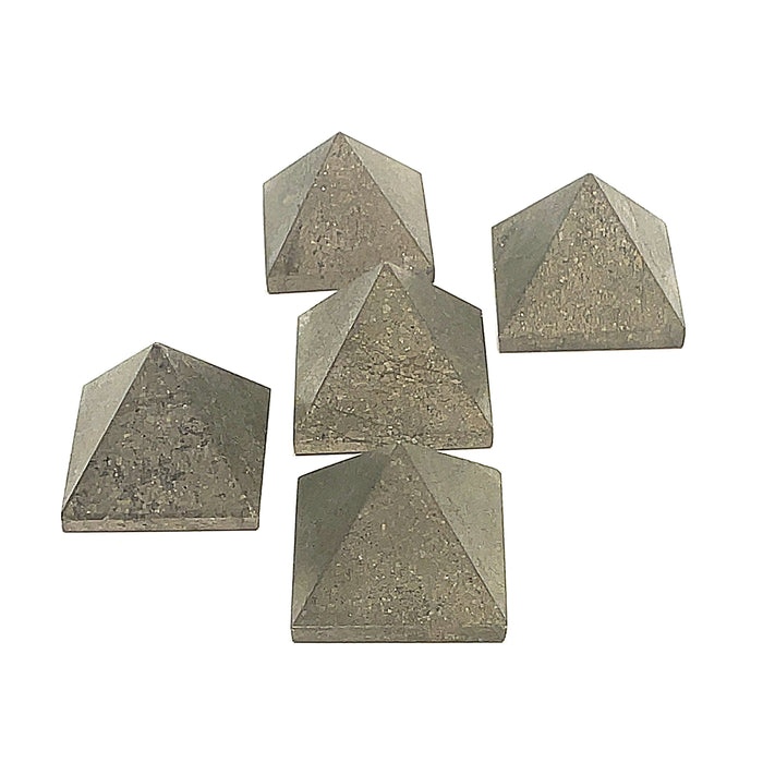 Pyrite Gemstone Pyramid Carving / Shape
