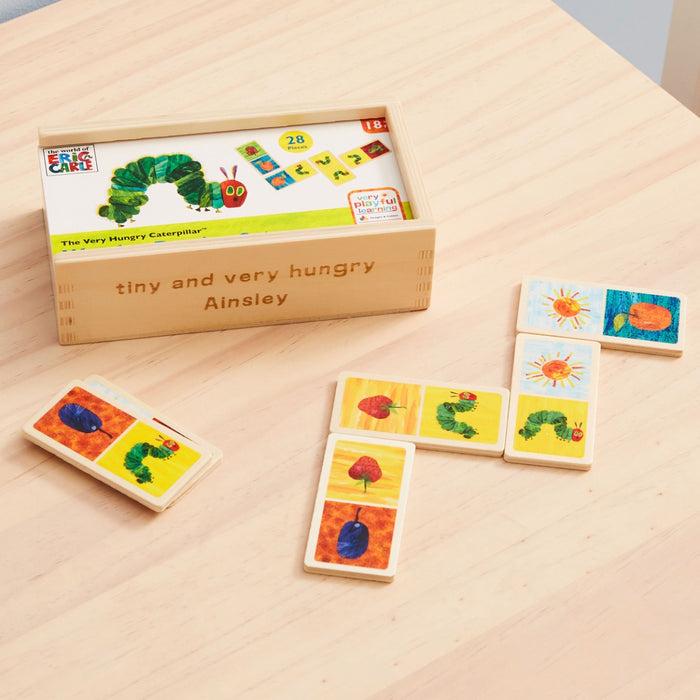 Rainbow Designs Personalised The Very Hungry Caterpillar Wooden Dominoes Set