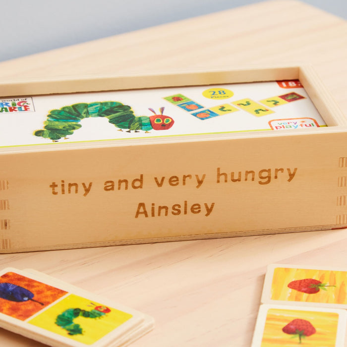 Rainbow Designs Personalised The Very Hungry Caterpillar Wooden Dominoes Set
