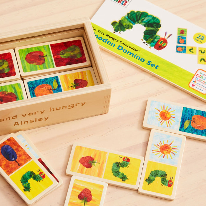 Rainbow Designs Personalised The Very Hungry Caterpillar Wooden Dominoes Set