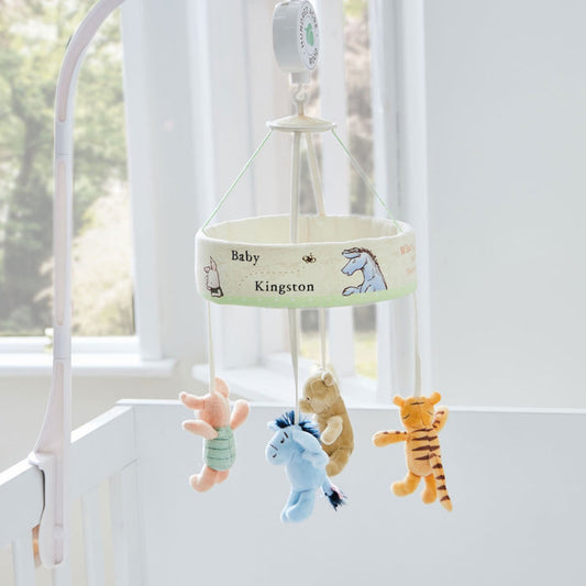 Rainbow Designs Personalised Winnie the Pooh Hundred Acre Wood Lullaby Mobile