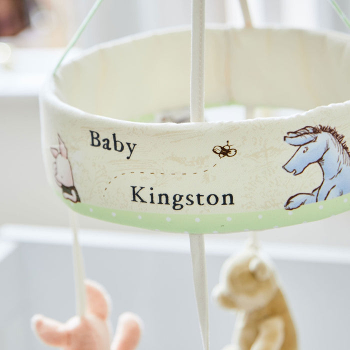 Rainbow Designs Personalised Winnie the Pooh Hundred Acre Wood Lullaby Mobile