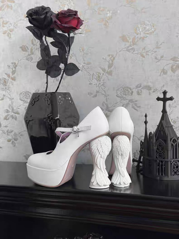 ♡ Raphael ♡ - Gothic Angel Wing Heels