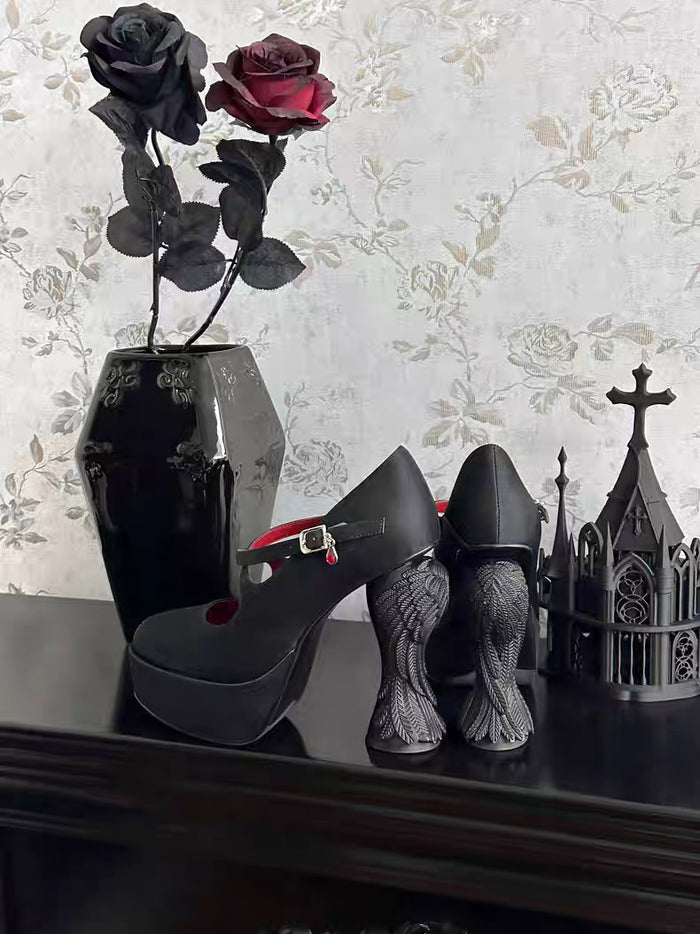 ♡ Raphael ♡ - Gothic Angel Wing Heels
