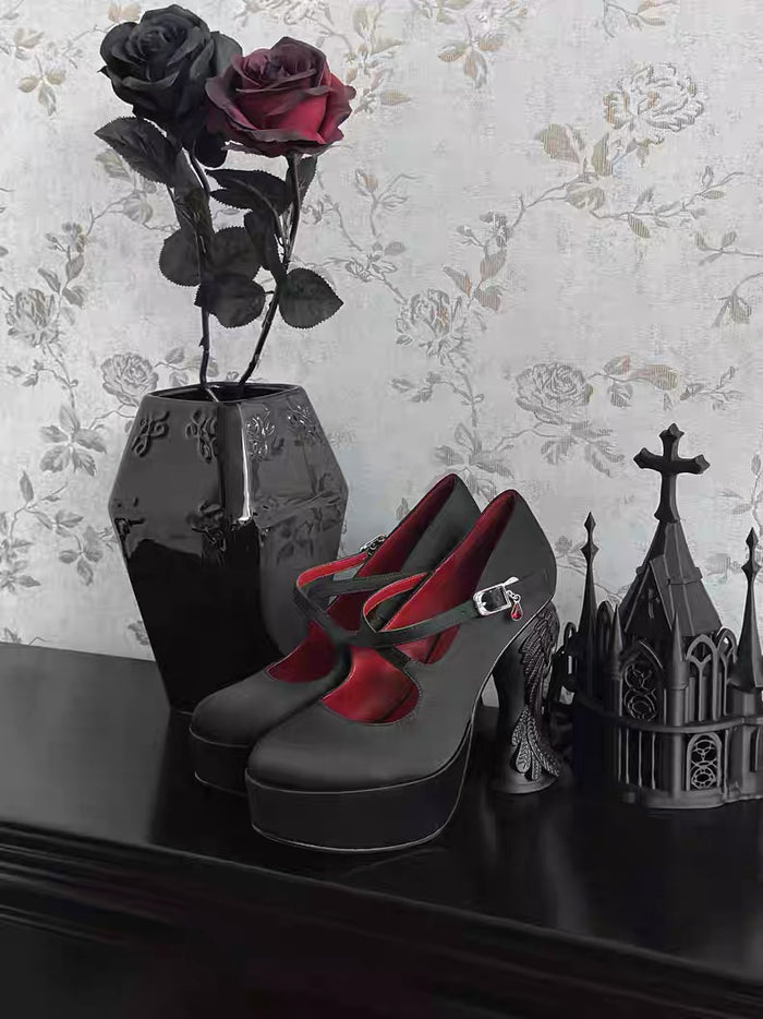 ♡ Raphael ♡ - Gothic Angel Wing Heels