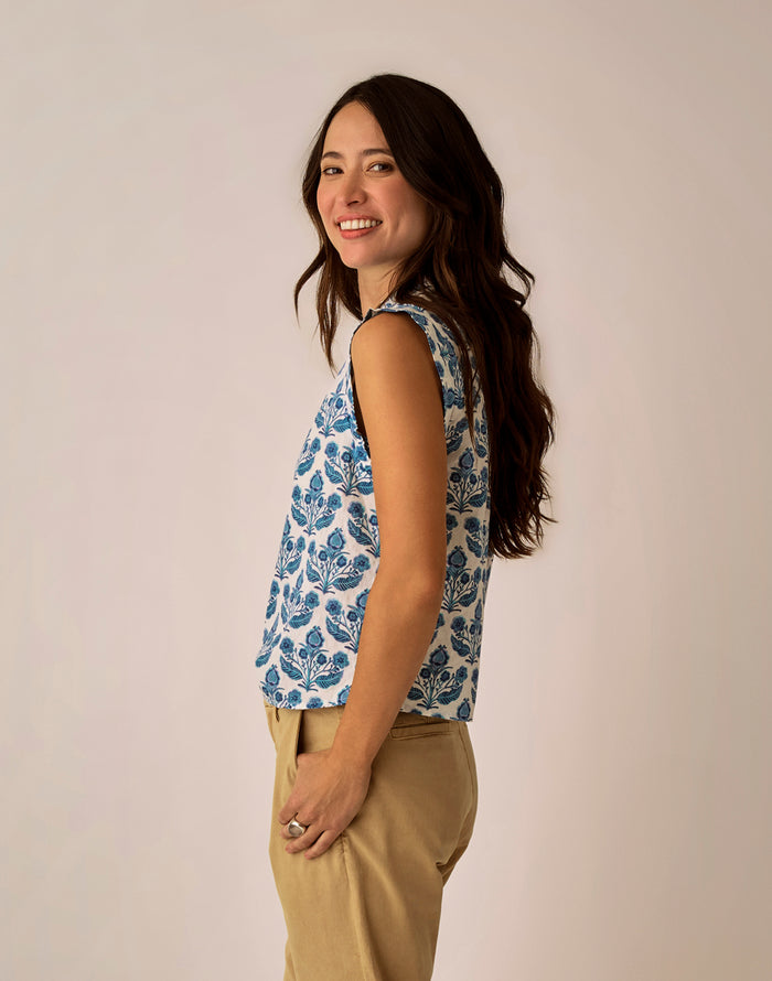 Reagan Top: Folk Floral
