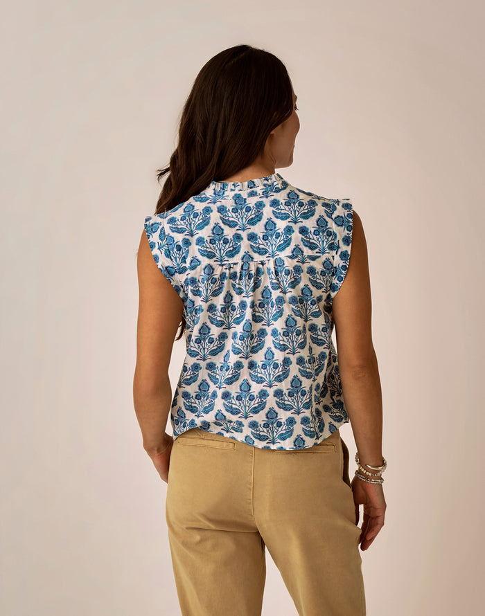 Reagan Top: Folk Floral