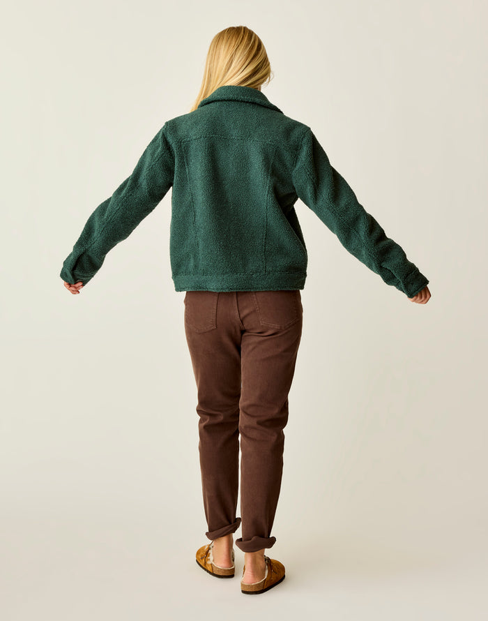 Rhea Boucle Trucker: Pine