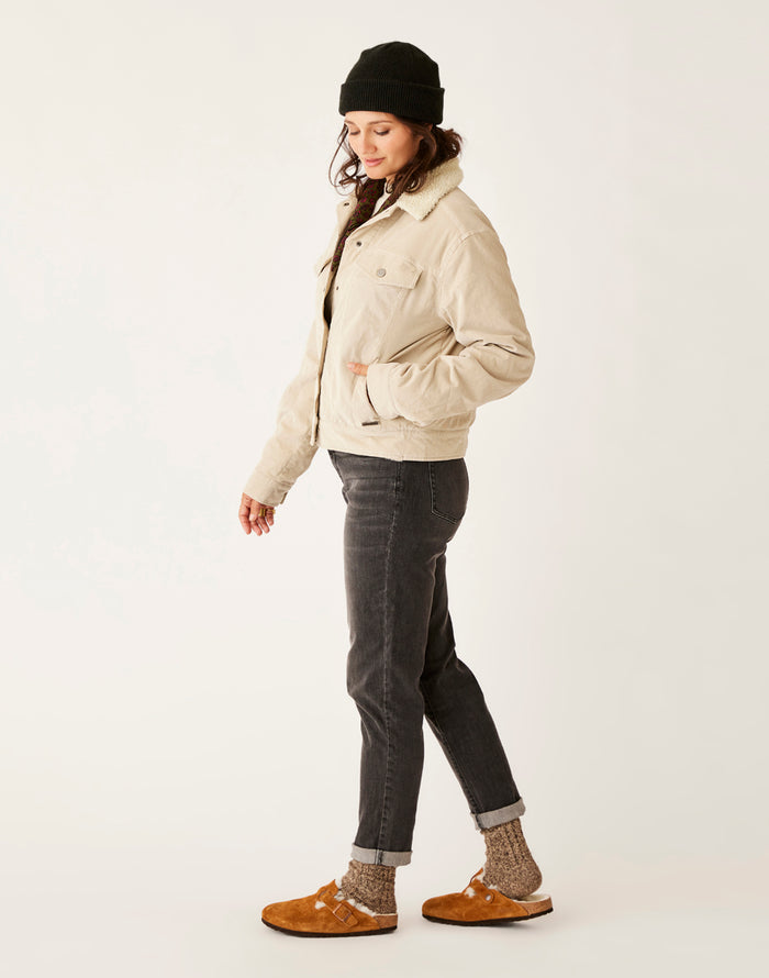 Rhea Buttercord Jacket: Cement - FINAL SALE