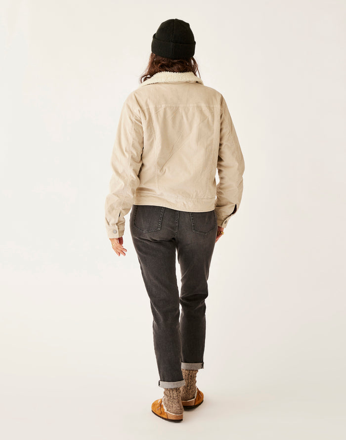 Rhea Buttercord Jacket: Cement - FINAL SALE
