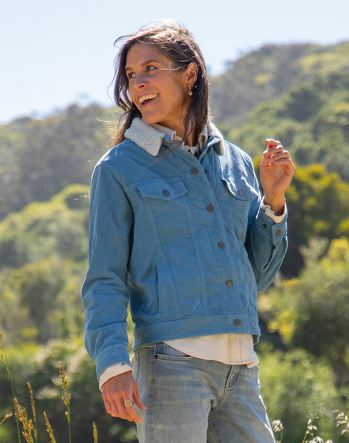 Rhea Buttercord Jacket: Storm - FINAL SALE