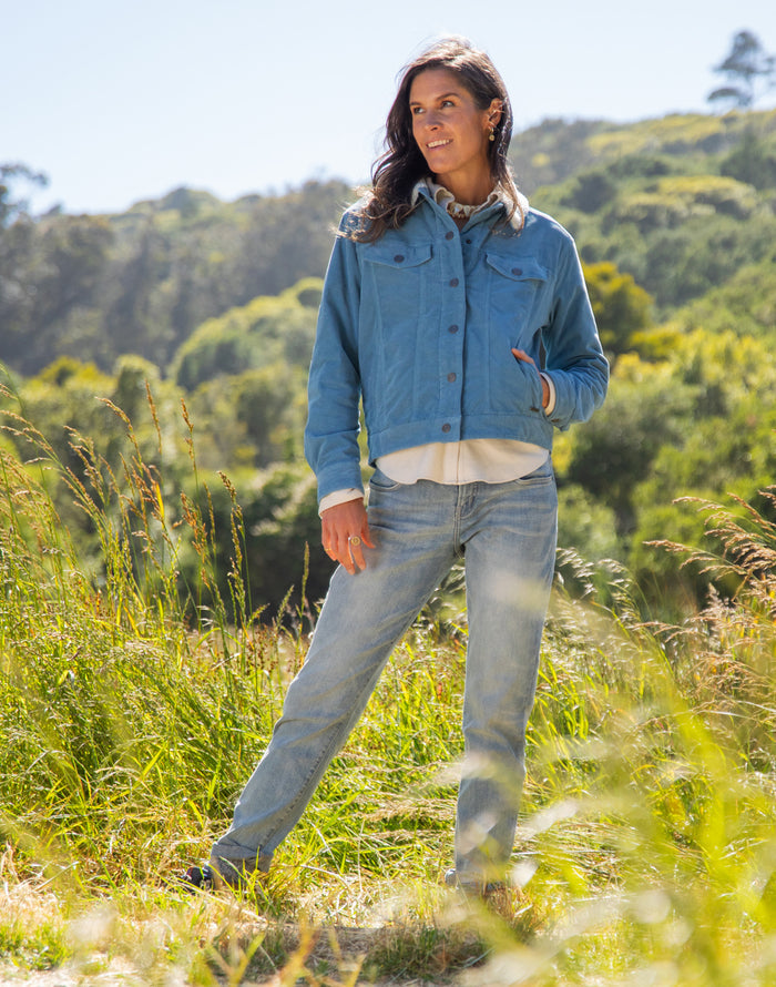 Rhea Buttercord Jacket: Storm - FINAL SALE