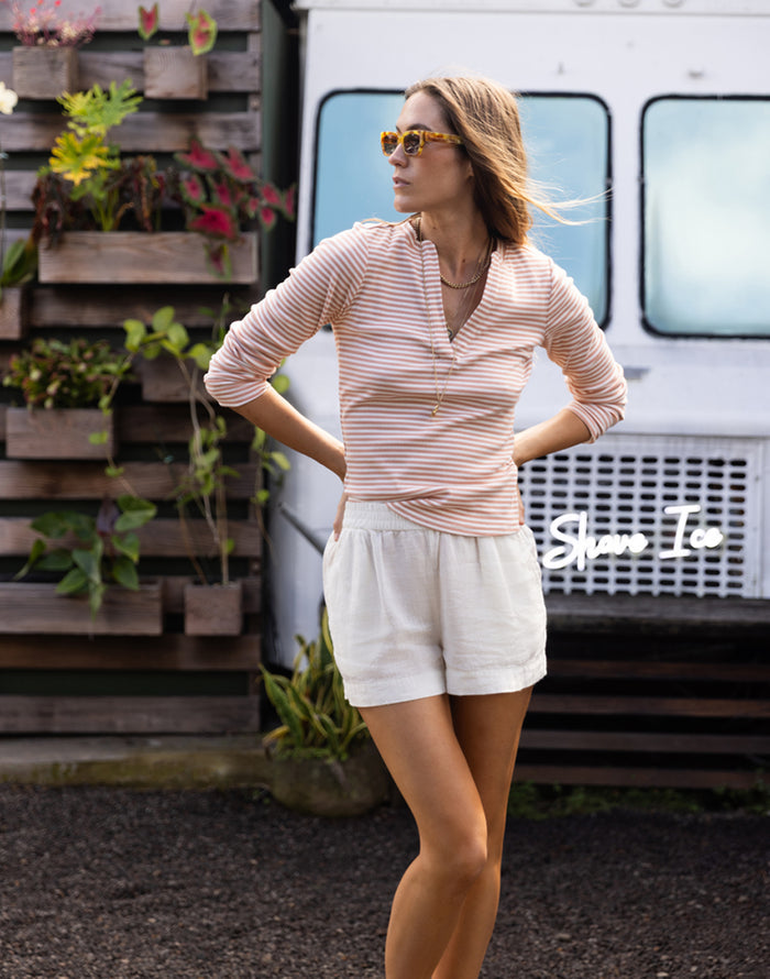 Rhett Linen Short: Cloud Chambray