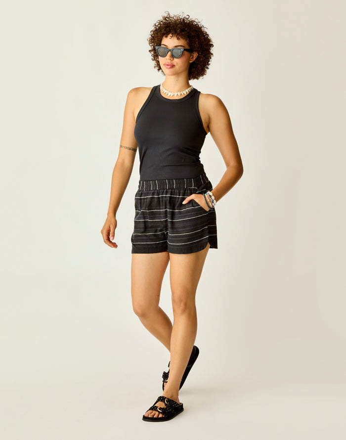 Rhett Stitched Short: Black Texture - FINAL SALE