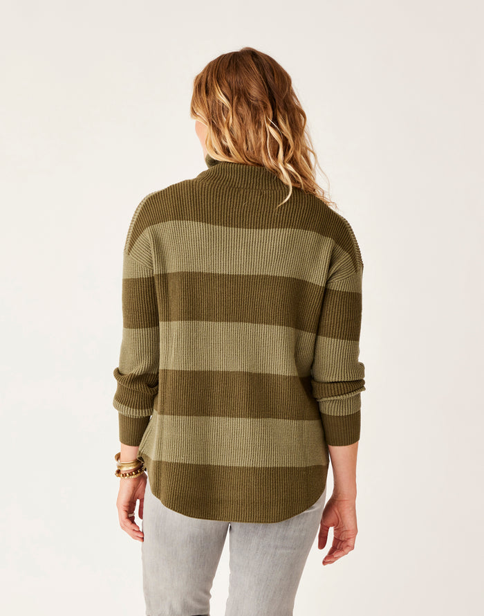 Rockvale Sweater: Lt. Fir Stripe - FINAL SALE