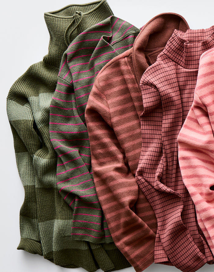 Rockvale Sweater: Lt. Fir Stripe - FINAL SALE