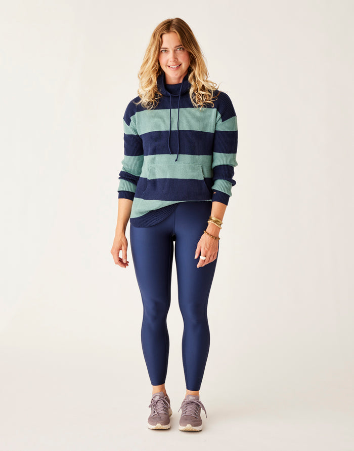 Rockvale Sweater: Lt. Forest Stripe - FINAL SALE