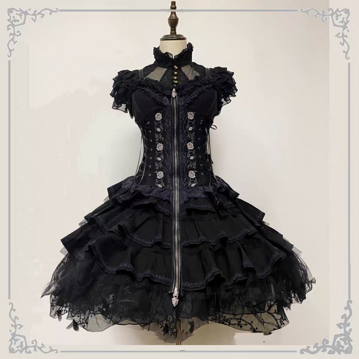 Black Dress+Black Underlayer / One size fits 82-150lbs