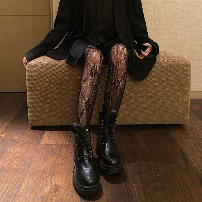 ♡ Rose Fishnet Tights ♡