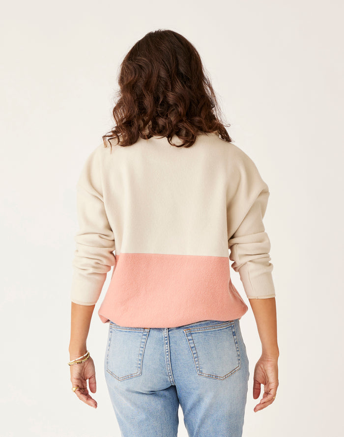 Rowayton Colorblock Cowl: Cement w. Lt. Henna - FINAL SALE