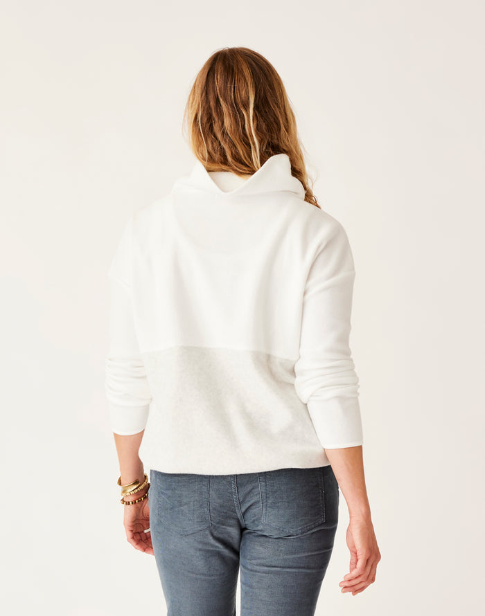 Rowayton Colorblock Cowl: Cloud w. Cloud Heather - FINAL SALE