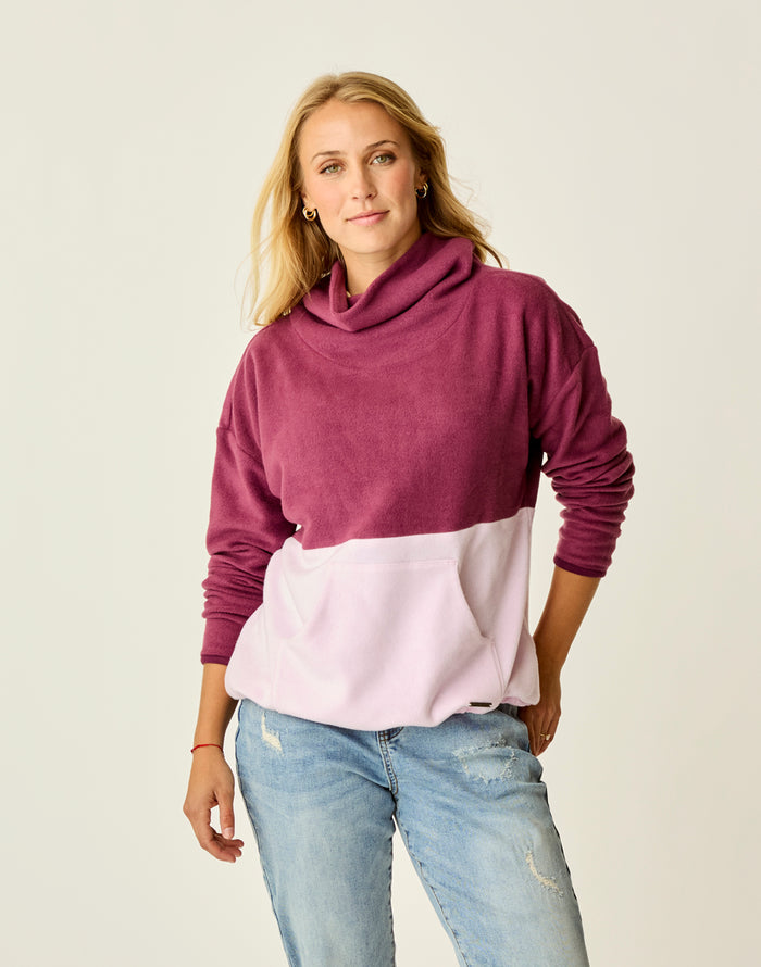 Rowayton Colorblock Cowl: Nirvana w Soft Lilac - FINAL SALE