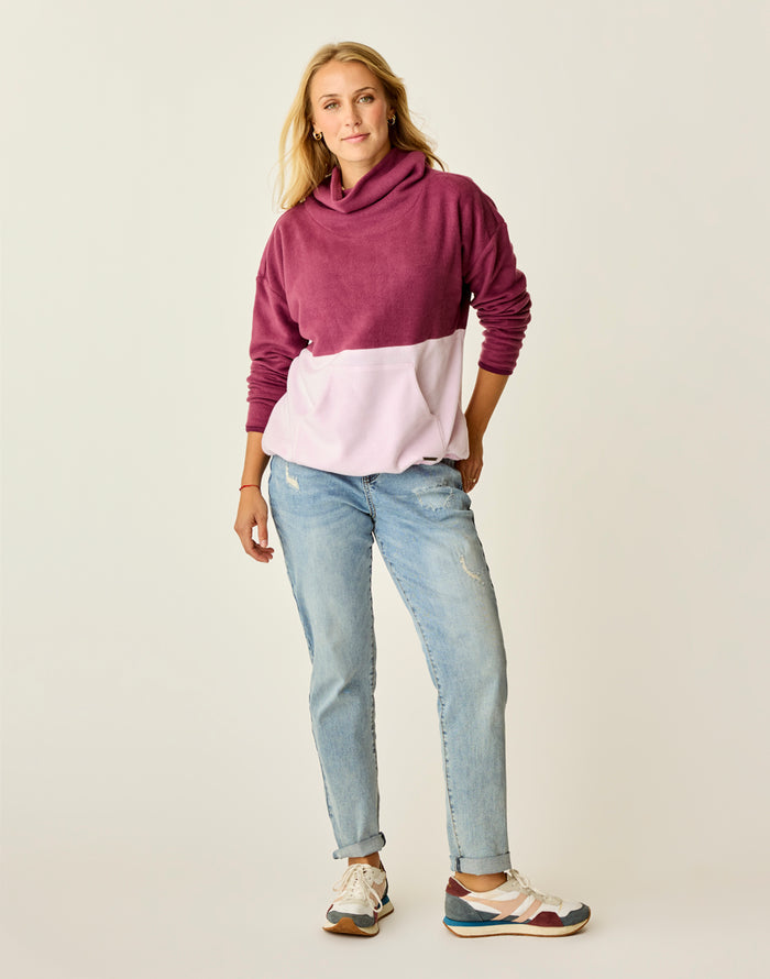 Rowayton Colorblock Cowl: Nirvana w Soft Lilac - FINAL SALE