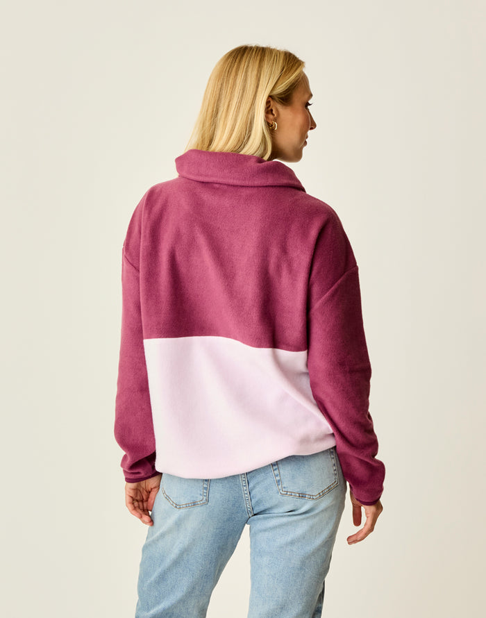 Rowayton Colorblock Cowl: Nirvana w Soft Lilac - FINAL SALE