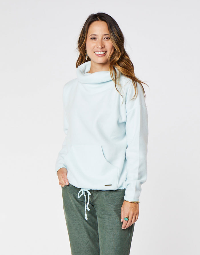Rowayton Cowl Neck: Sky - FINAL SALE