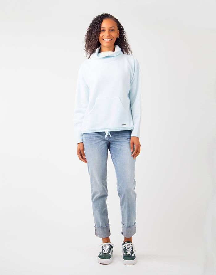 Rowayton Cowl Neck: Sky - FINAL SALE