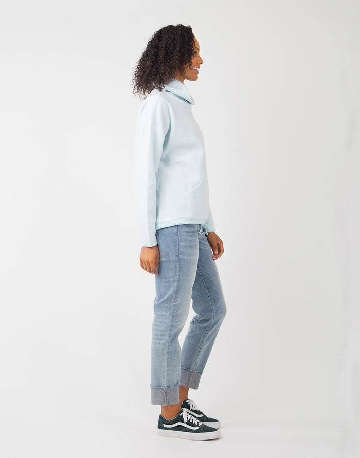 Rowayton Cowl Neck: Sky - FINAL SALE