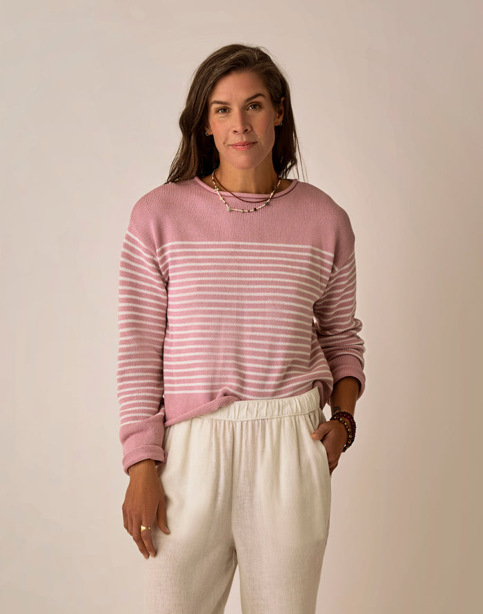 Rue Sweater: Lt. Dusk Stripe