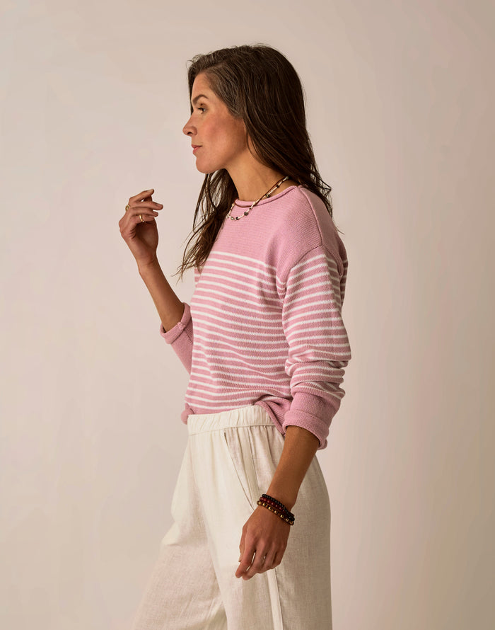 Rue Sweater: Lt. Dusk Stripe