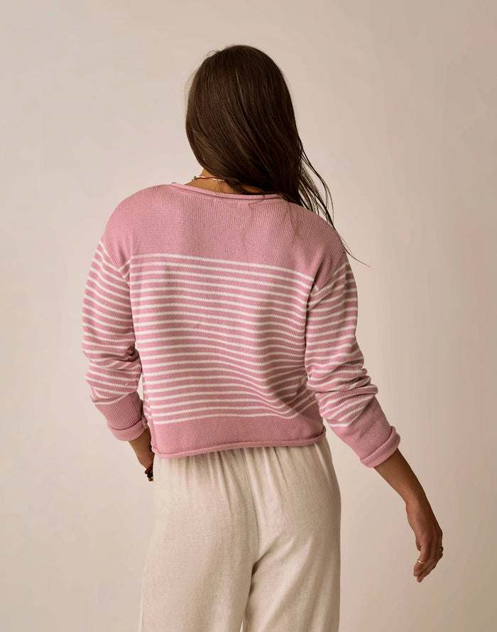 Rue Sweater: Lt. Dusk Stripe